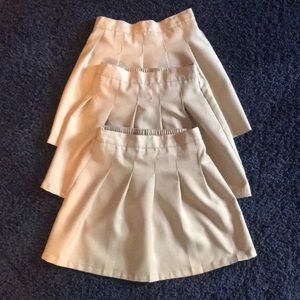 3 Izod khaki uniform skirts girls size 12